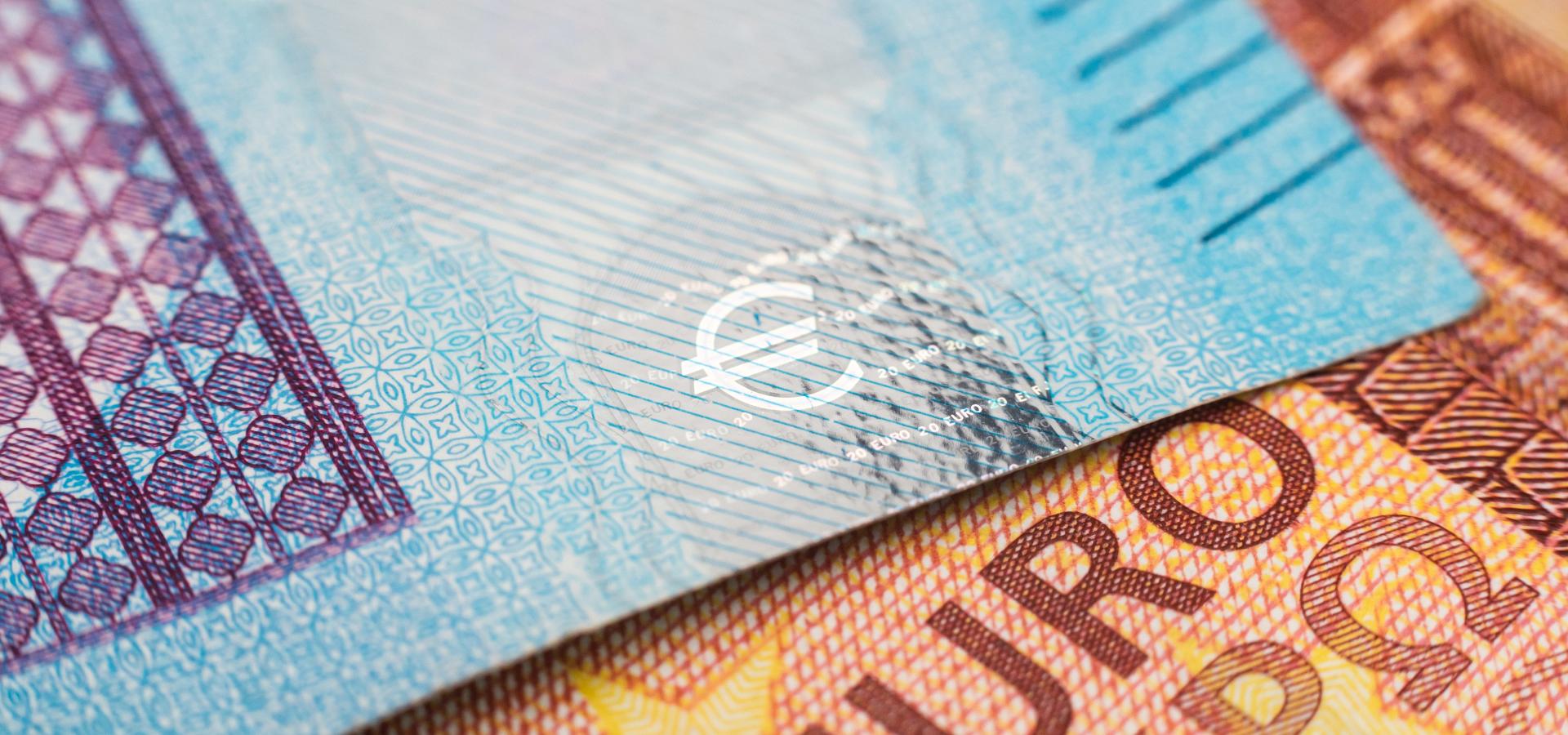 macro photograph word euro euro banknote(1)