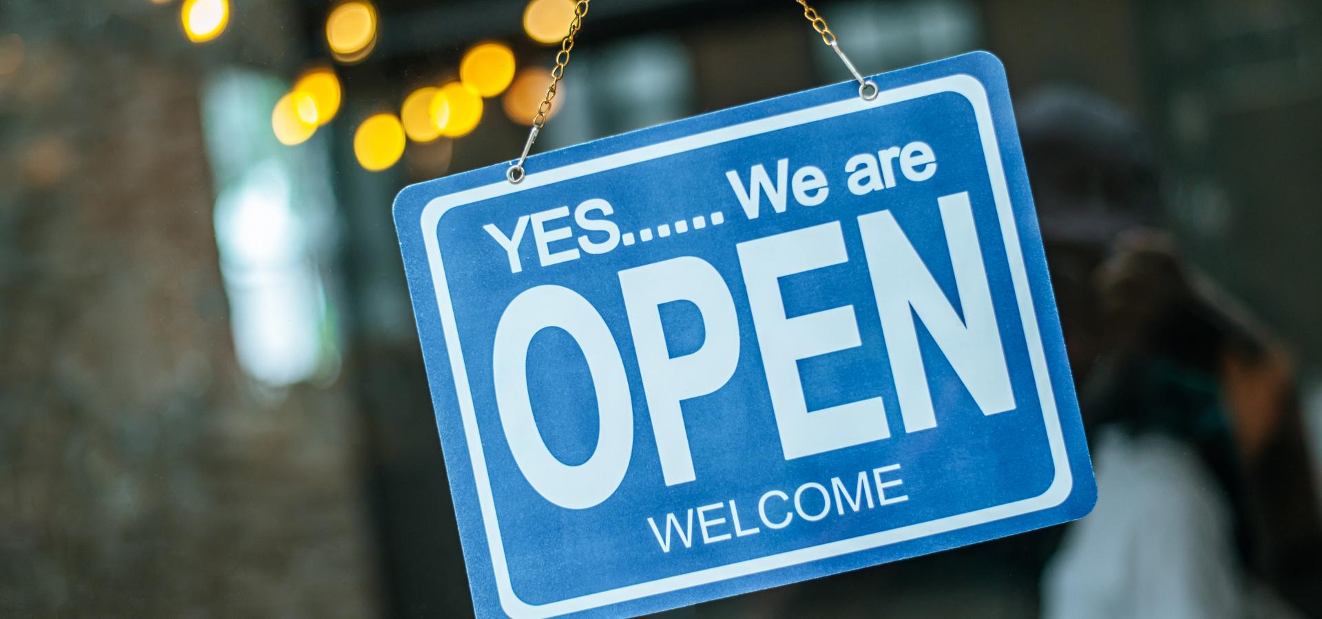open sign broad through glass window coffee shop(1)