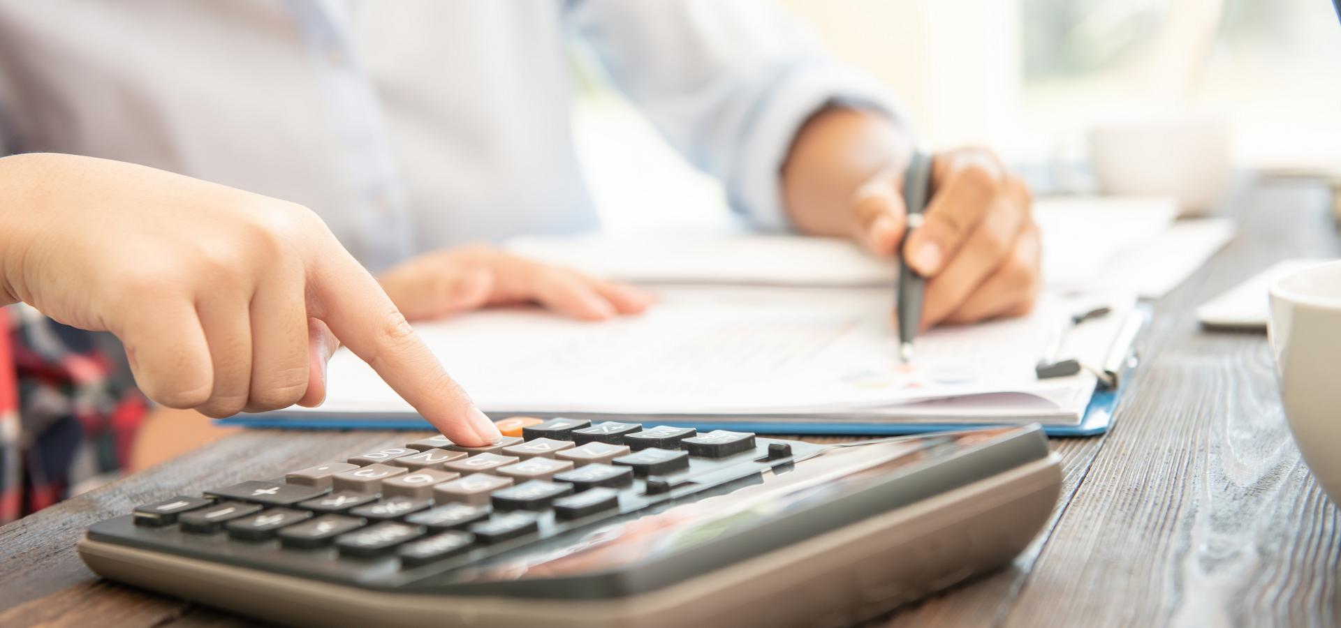 administrator business man financial inspector secretary making report calculating balance(1)